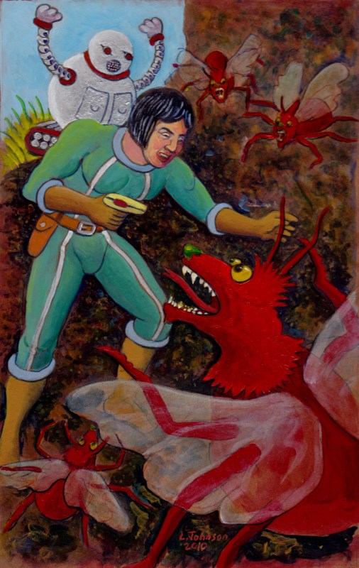 Larry Johnson artist, Jesse Stuart, Science Fiction Illustration, Tales of Fantasy #53