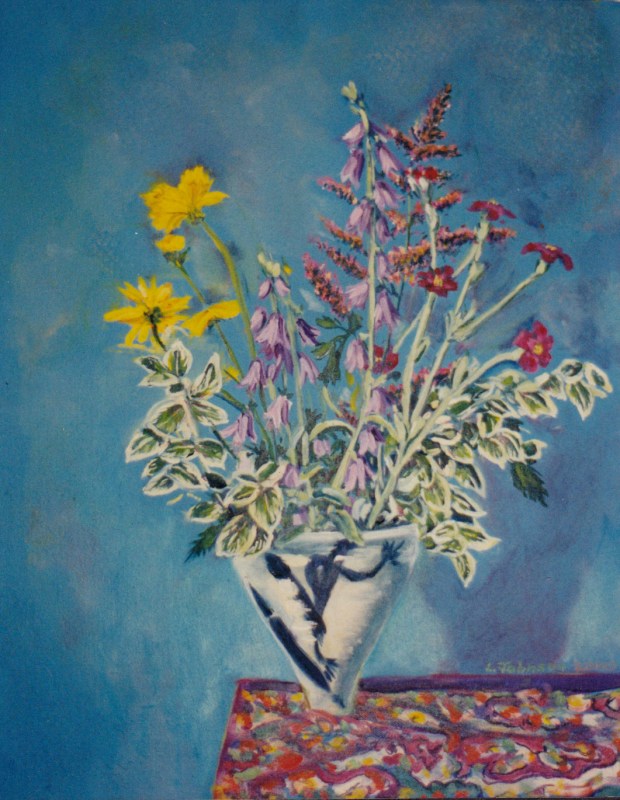 Larry Johnson artist, oil painting, bouquet, floral, art, nature painting