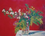 Larry Johnson artist, oil painting, bouquet, floral, art, nature painting